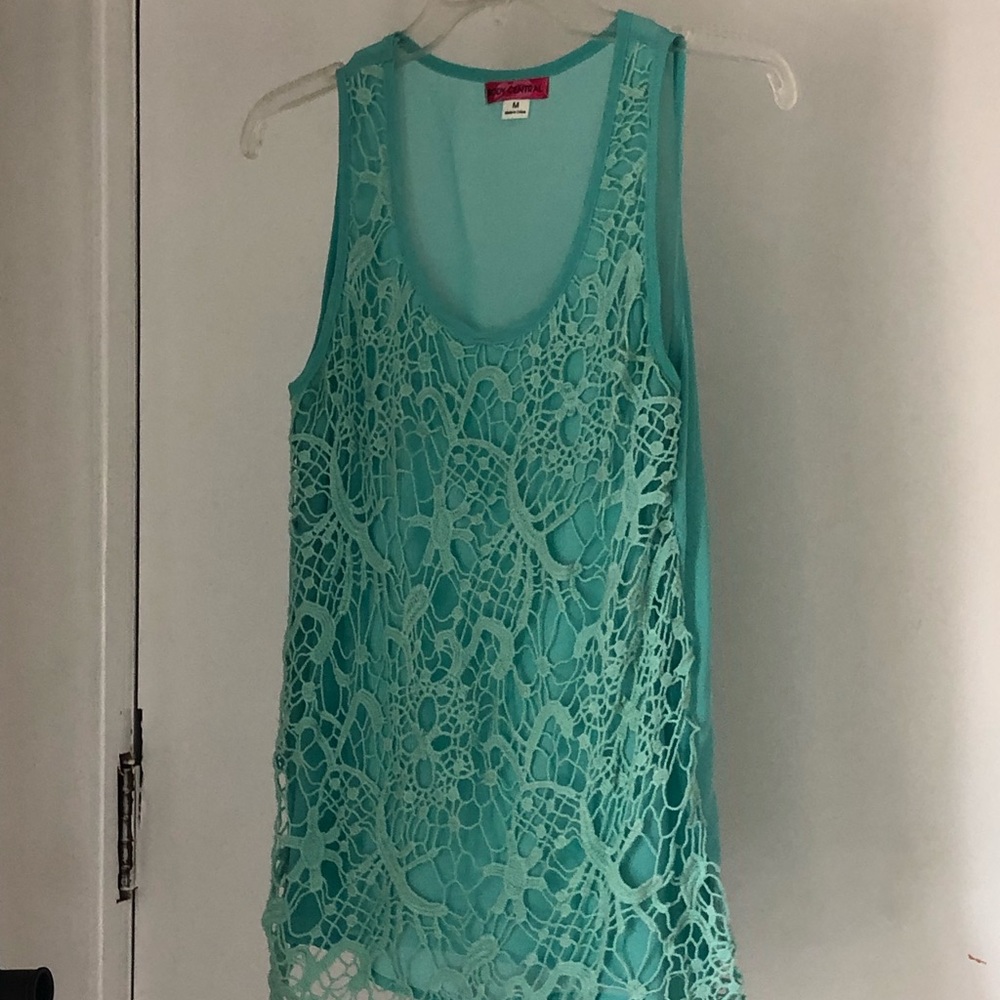 Body central Crocheted front shear back tank top
